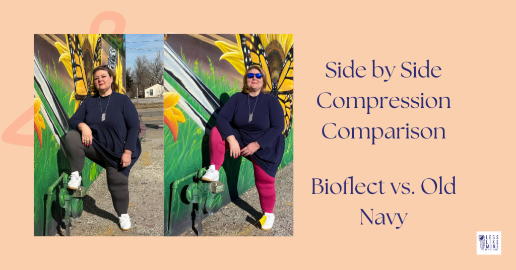 Side by Side Compression Comparison Bioflect vs. Old Navy